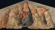 Fra Filippo Lippi, Madonna of Humility with Angels and Carmelite Saints